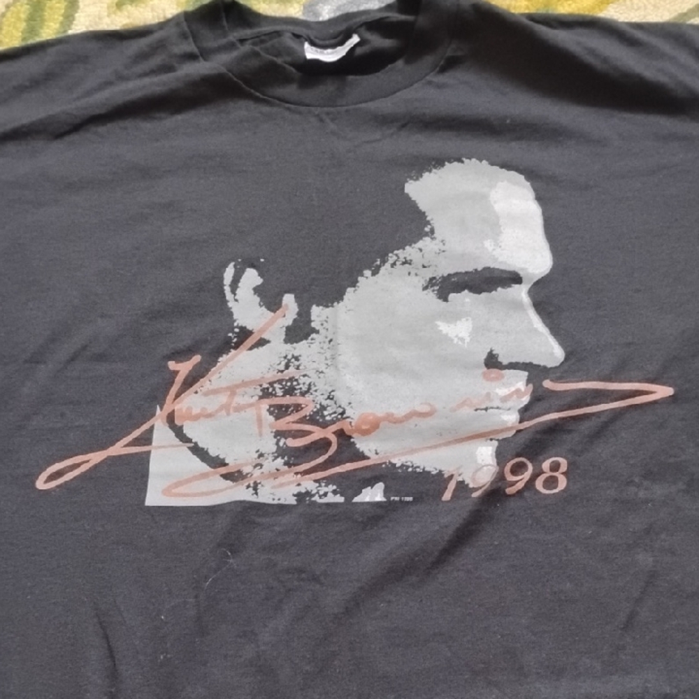 Men's Black Vintage XL Kurt Browning Olympic Figure Skating 1998 Shirt Sports